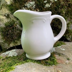 Pfaltzgraff Creamer White Filigree Pattern